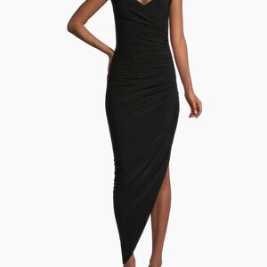 Norma Kamali Black Asymmetrical Dress NWT S